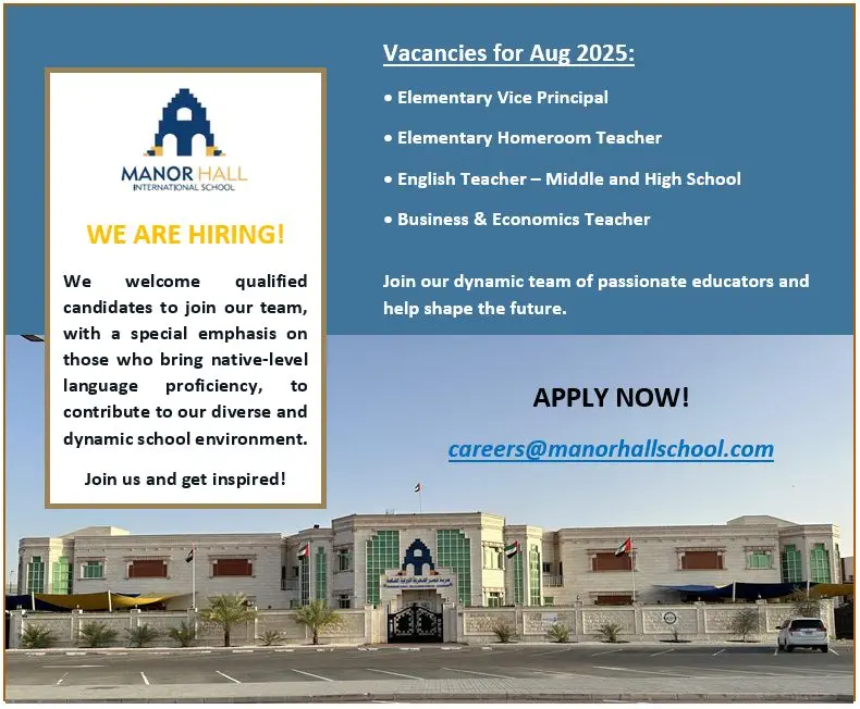 Manor Hall International School Vacancy 2025: Dates, Venues, and Key Details 1 Manor Hall International School Vacancy 2025: Dates, Venues, and Key Details