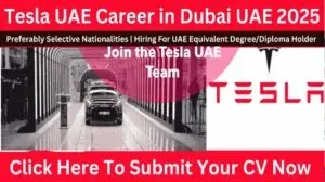 Tesla UAE Career 1 Tesla UAE Career Opportunities 2025: Dates, Venues, and Key Details