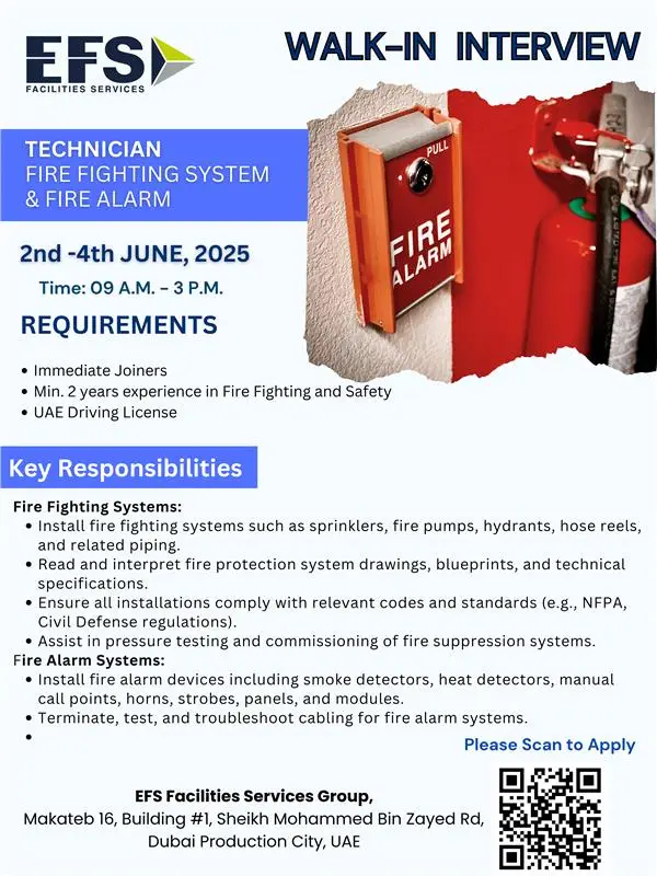 EFS Staffing Walk in Interview in Dubai 2025: Dates, Venues, and Key Details 2 EFS Staffing Walk in Interview in Dubai 2025: Dates, Venues, and Key Details