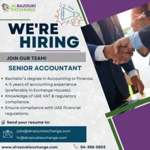 Al Razouki Exchange cashiers Free Recruitment Dubai 2025: Dates, Venues, and Key Details