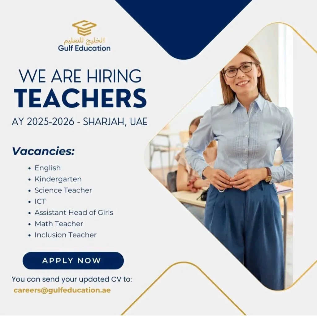 Gulf Education Careers in Ras Al Khaimah & Sharjah 2025: Dates, Venues, and Key Details 1 Gulf Education Careers in Ras Al Khaimah & Sharjah 2025: Dates, Venues, and Key Details