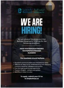 Belhasa Hospitality Careers 2025 Multiple Job Vacancies 2025: Dates, Venues, and Key Details