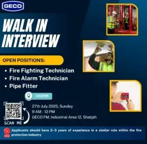 GECO Careers Announced Walk in Interview in Sharjah 2025: Dates, Venues, and Key Details
