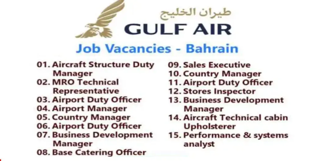 Gulf Air Careers in Bahrain (Vacancies & Jobs) 2025: Dates, Venues, and Key Details 1 Gulf Air Careers in Bahrain (Vacancies & Jobs) 2025: Dates, Venues, and Key Details