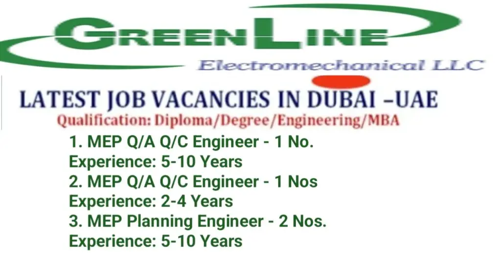 Green Line Electromechanical Careers 2025: Dates, Venues, and Key Details 2 Green Line Electromechanical Careers 2025: Dates, Venues, and Key Details