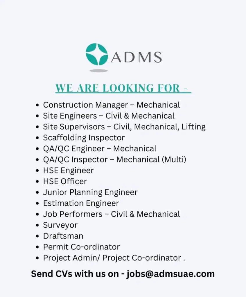 ADMS Careers – Abu Dhabi Manpower Supply Company 1 ADMS Careers – Abu Dhabi Manpower Supply Company