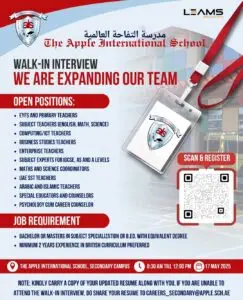 Apple International Community School Dubai Career 2025: Dates, Venues, and Key Details