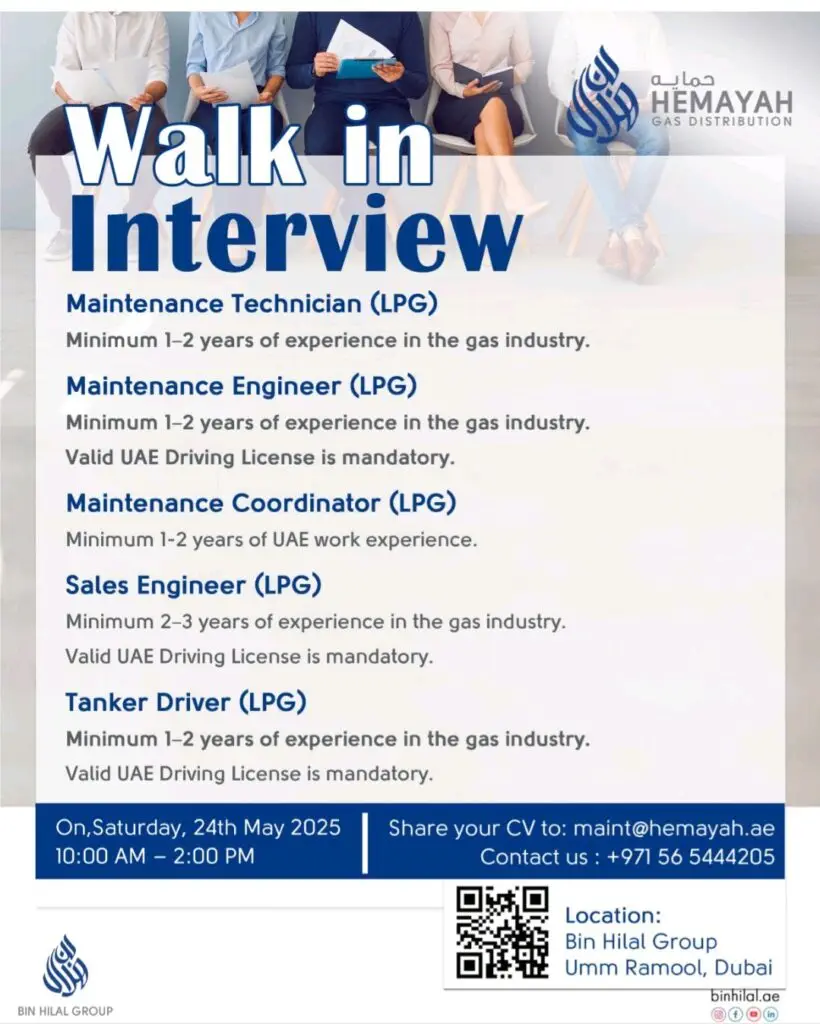 Bin Hilal Group Walk in Interview in Dubai 2025: Dates, Venues, and Key Details 1 Bin Hilal Group Walk in Interview in Dubai 2025: Dates, Venues, and Key Details