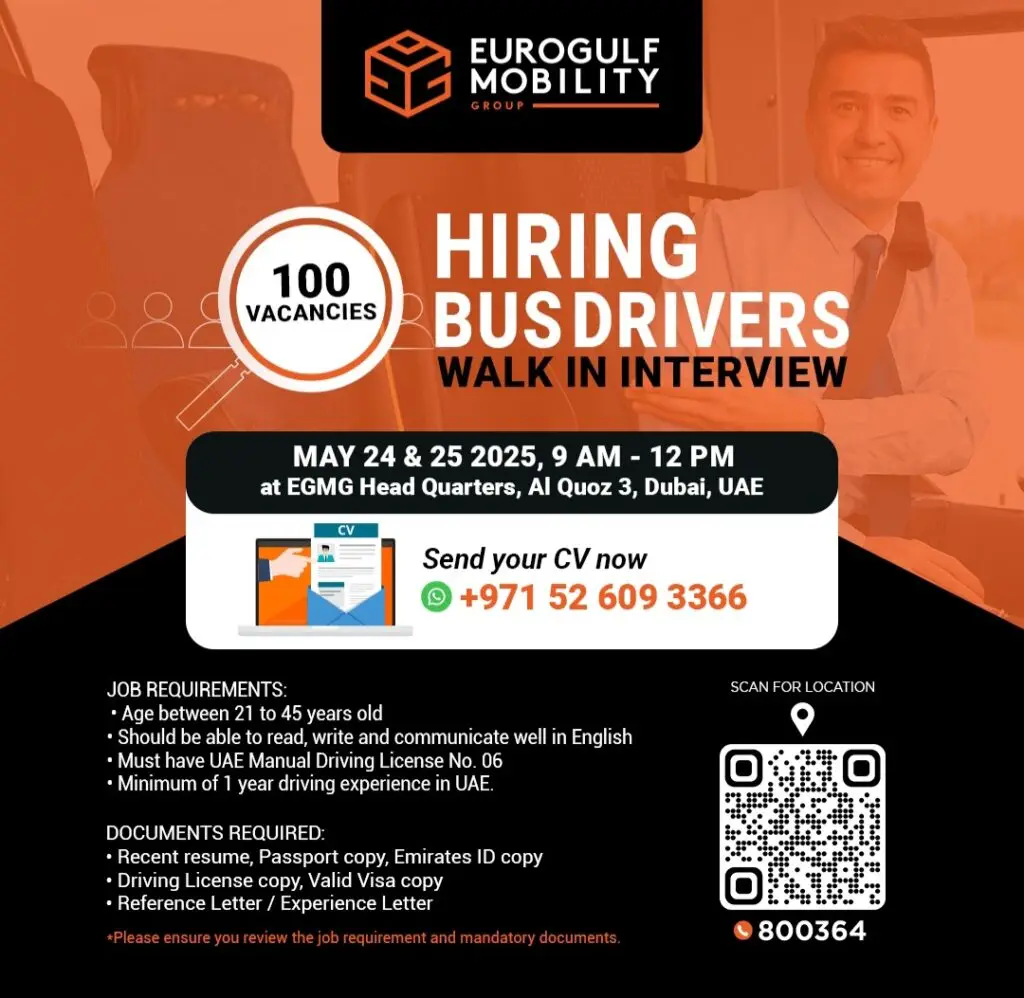 Eurogulf Mobility Walk in Interview in Dubai 2025: Dates, Venues, and Key Details 1 Eurogulf Mobility Walk in Interview in Dubai 2025: Dates, Venues, and Key Details