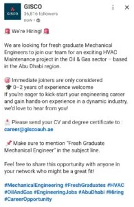 GISCO Jobs | Fresh Graduate Mechanical Engineer 2025 1 GISCO Jobs | Fresh Graduate Mechanical Engineer 2025
