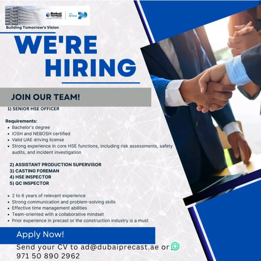 Dubai Precast LLC Careers 2025 Apply Now 1 Dubai Precast LLC