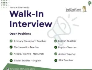 Elite Private School Walk in Interview in Abu Dhabi 2025