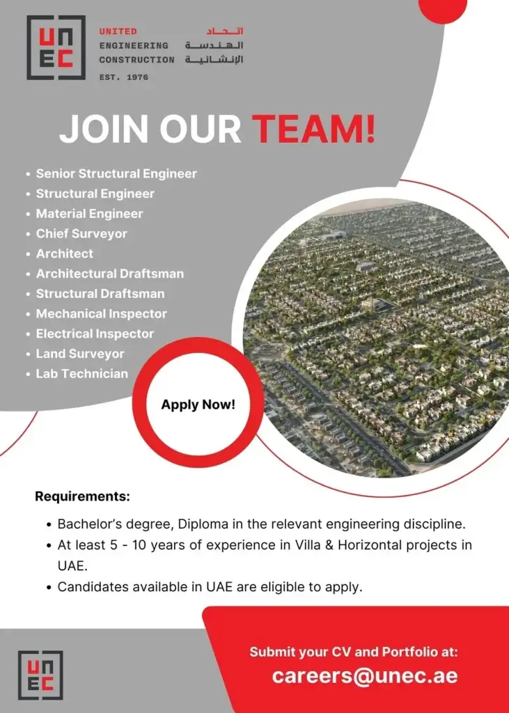 United Engineering Construction Careers 2025: Dates, Venues, and Key Details 1 United Engineering Construction Careers 2025