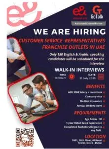 Customer Service Job in Dubai: GoTalk Hiring Now 2025