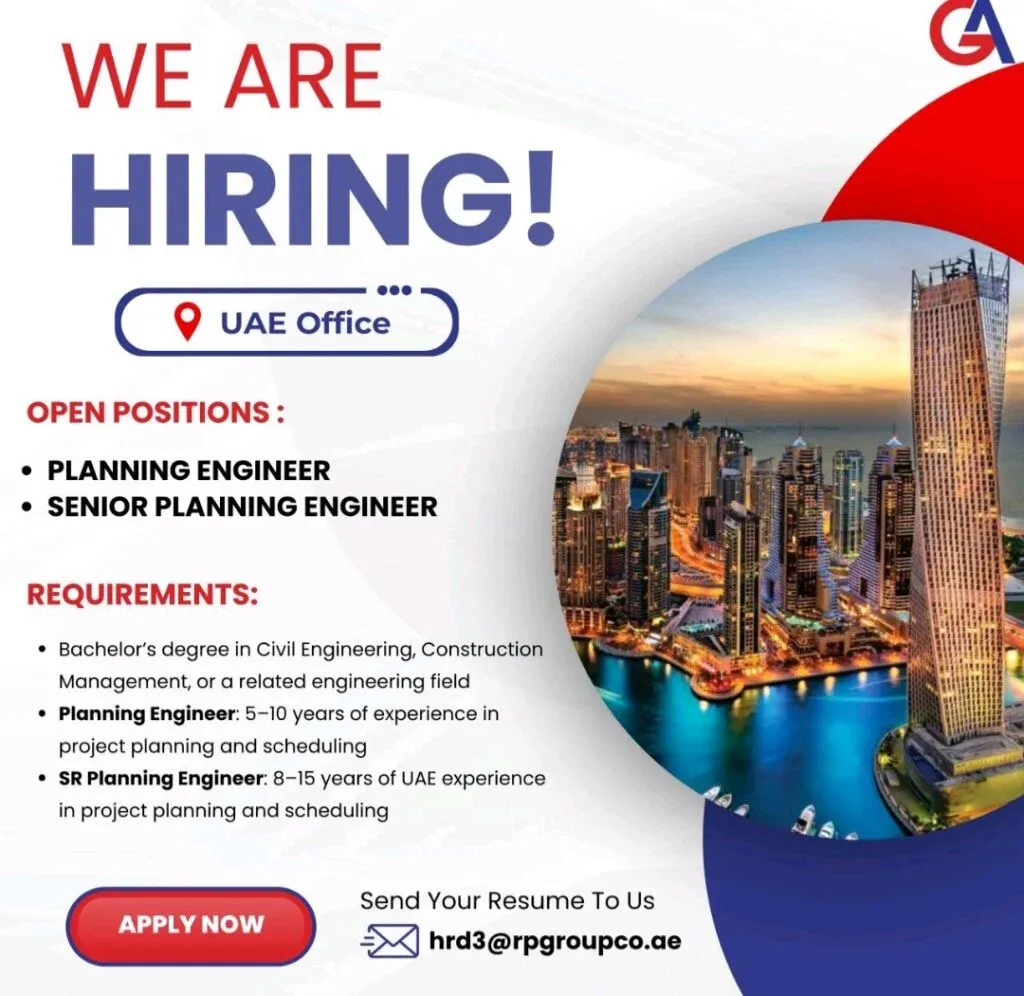 GAC UAE is Hiring: Planning Engineer & Senior Planning Engineer Roles (2025) 1 GAC UAE is Hiring