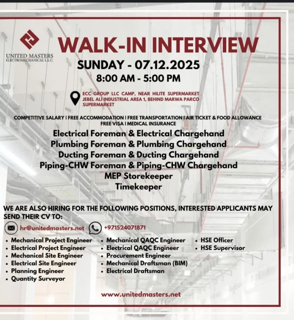 Join United Masters Electromechanical's Dynamic Team in the UAE 2025: Dates, Venues, and Key Details