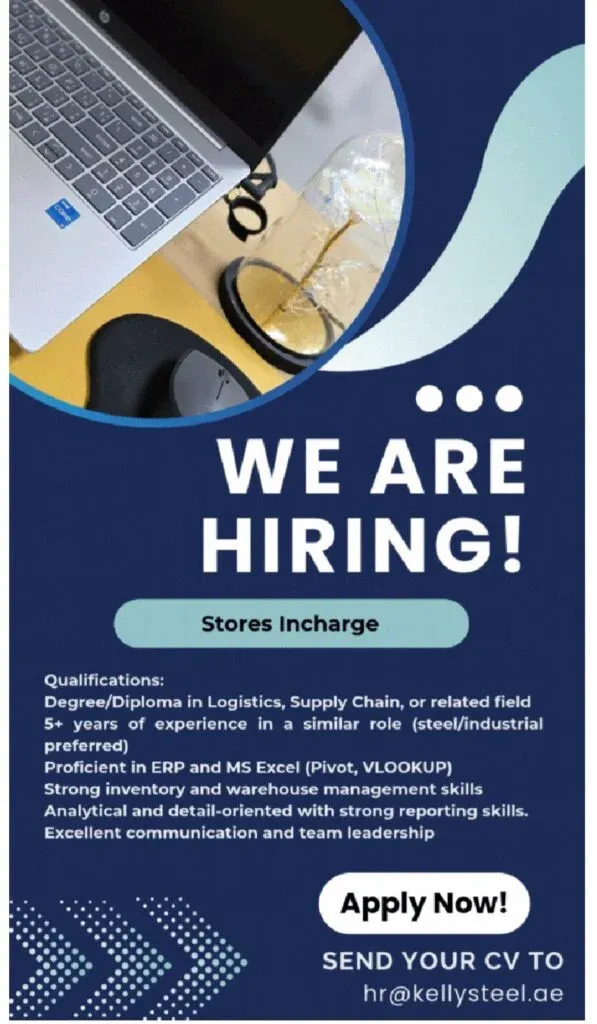 Unlock Your Career at Kelly Steel: Stores Incharge & Junior HSE Officer Openings in Ras Al Khaimah 2025 2 Unlock Your Career at Kelly Steel: Stores Incharge & Junior HSE Officer Openings in Ras Al Khaimah!