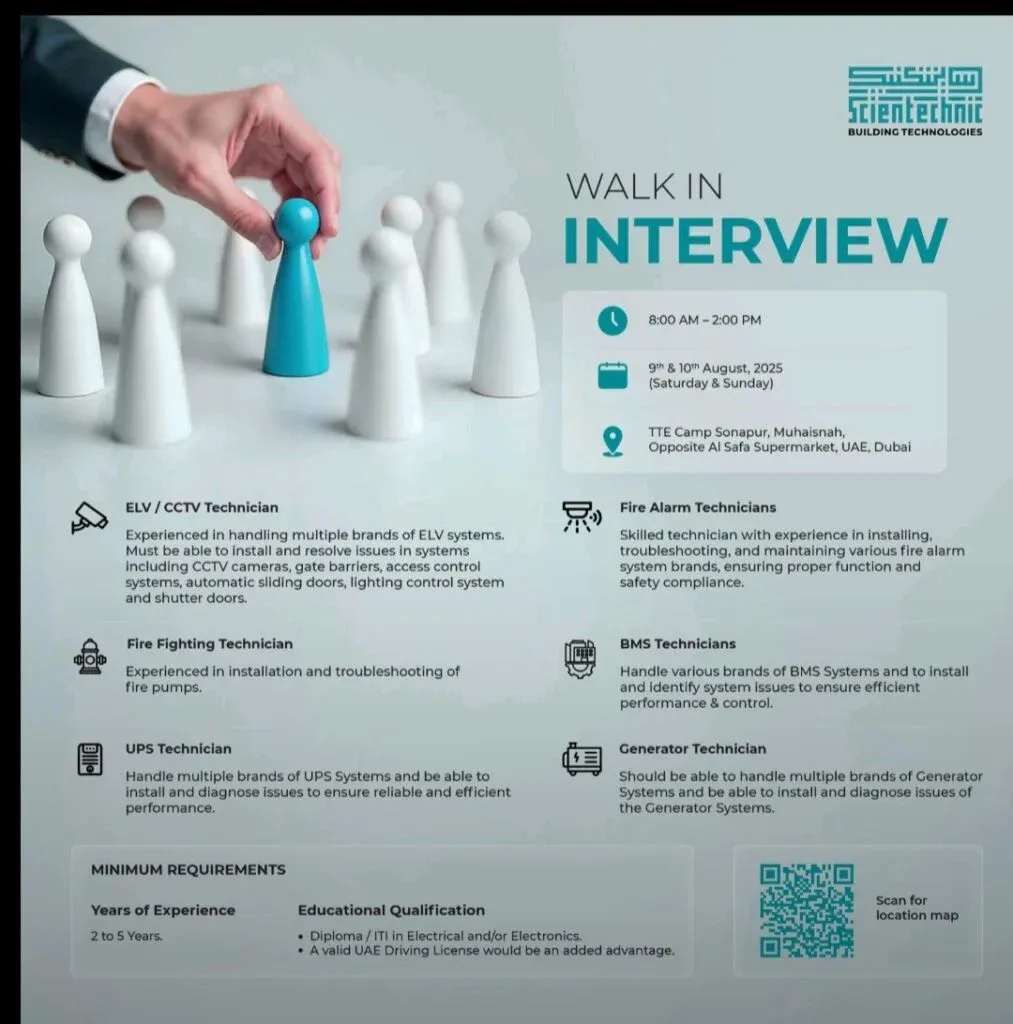 Scientethic Building Technologies conducting a walk-in interview in Dubai 2025 1 Scientethic Building Technologies conducting a walk-in interview in Dubai 2025