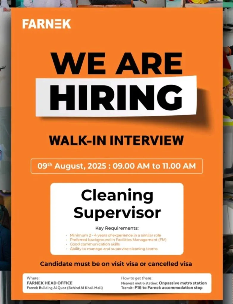 Dive into Your Dream Job: Farnek's Walk-In Interviews in Dubai 2025 1 Farnek's Walk-In Interviews in Dubai 2025