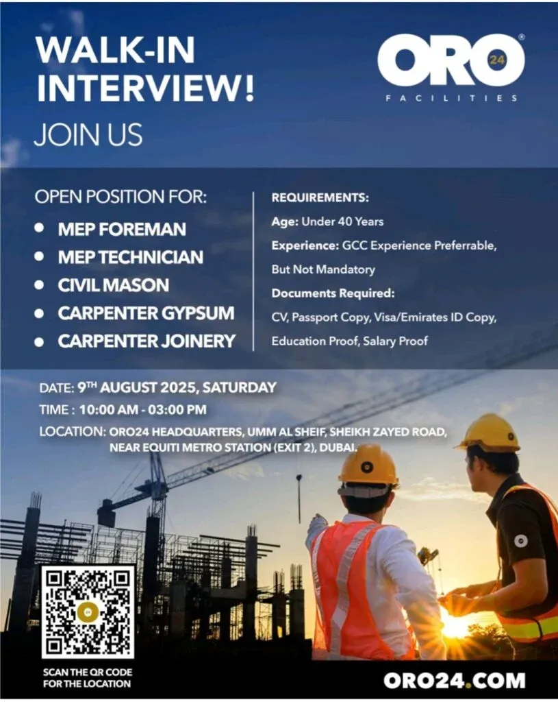 ORO24 Developments Walk in Interview in Dubai 2025 1 ORO24 Developments Walk in Interview in Dubai