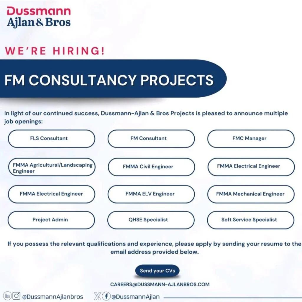 Build Your Career in Facility Management: Dussmann-Ajlan & Bros is Hiring in Saudi Arabia