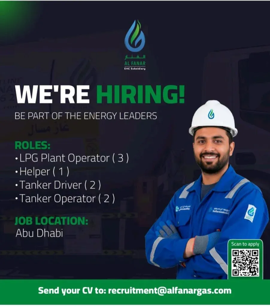 Al Fanar Gas Group Is Hiring in Abu Dhabi: Apply Now for Multiple Vacancies 2026 1 Al Fanar Gas