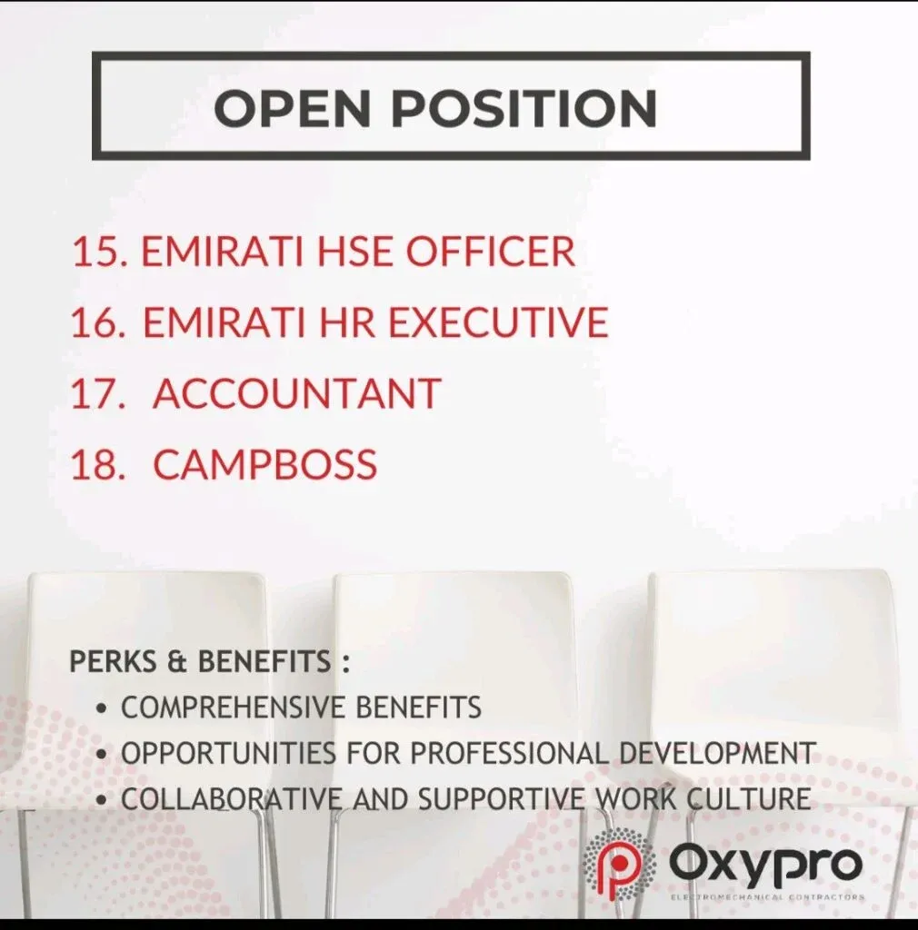 Exciting Engineering Career Opportunities Await at Oxypro Electromechanical Contractors in 2026 5 Oxypro Electromechanical Contractors