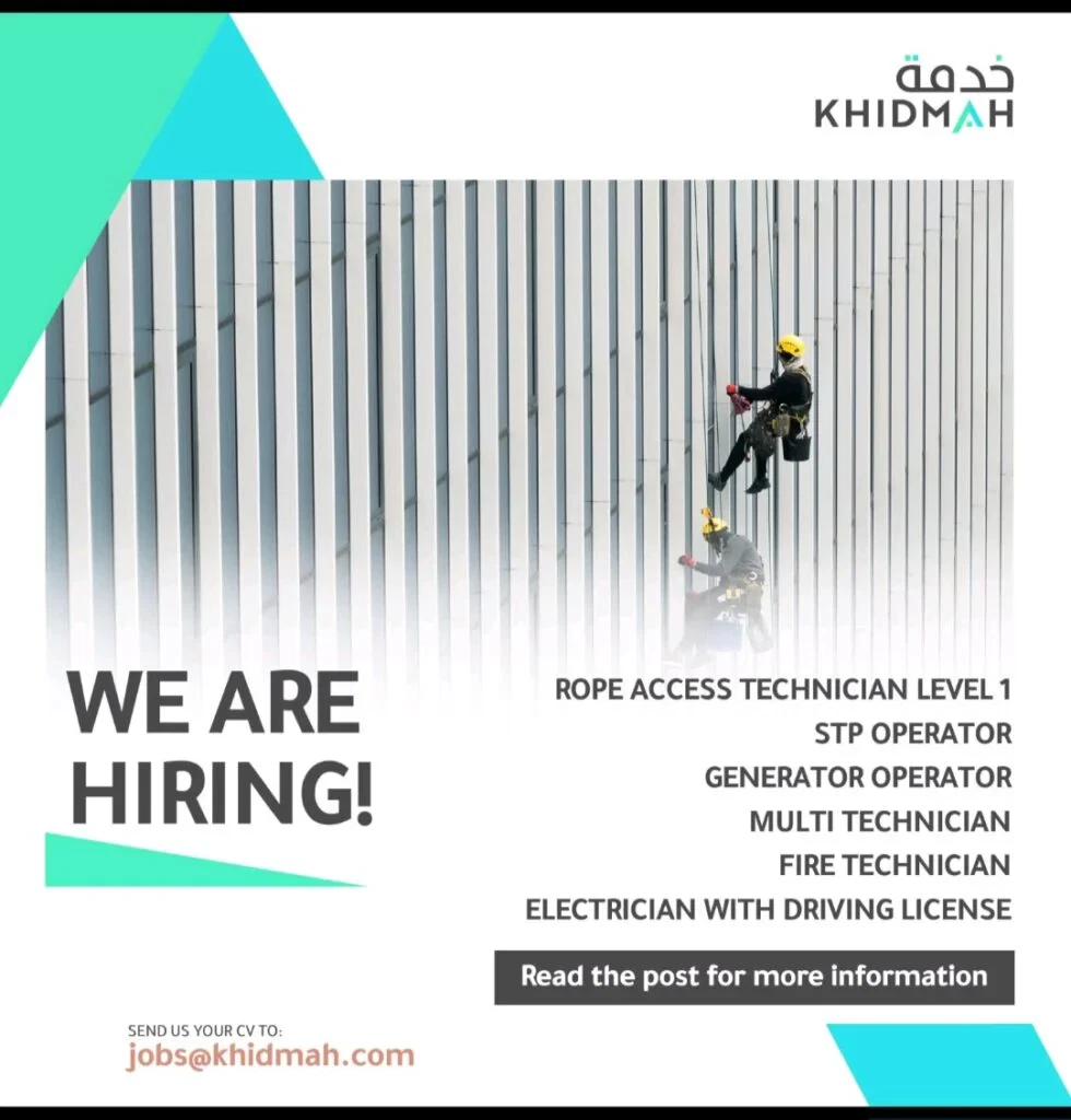 Khidmah Hosts Major Open Day in Dubai: Hiring for Multiple Technical & Skilled Roles 2026 2 Khidmah
