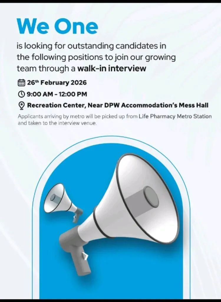 We One Walk-in Interview in Dubai: MEP Engineer & Supervisor Jobs – February 2026 1 We One