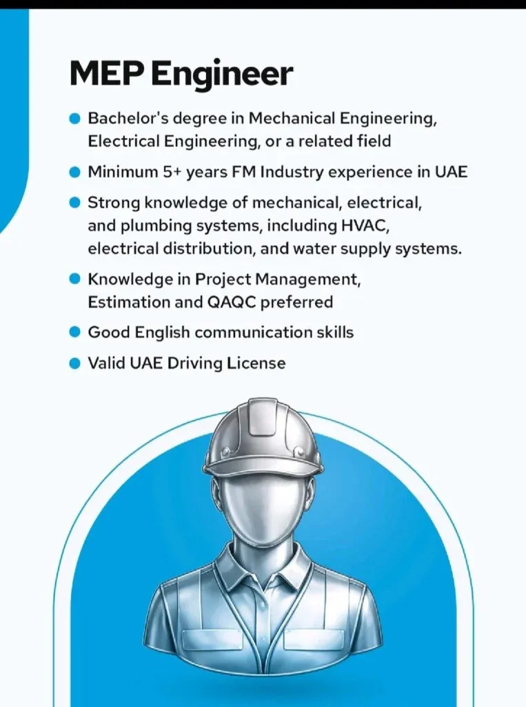 We One Walk-in Interview in Dubai: MEP Engineer & Supervisor Jobs – February 2026 3 We One