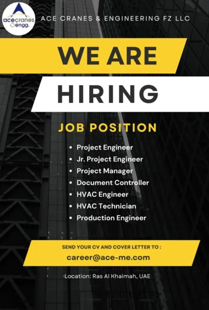 Exciting Career Opportunities at Ace Cranes & Engineering FZ LLC in Ras Al Khaimah 2026 1 Ace Cranes & Engineering FZ LLC