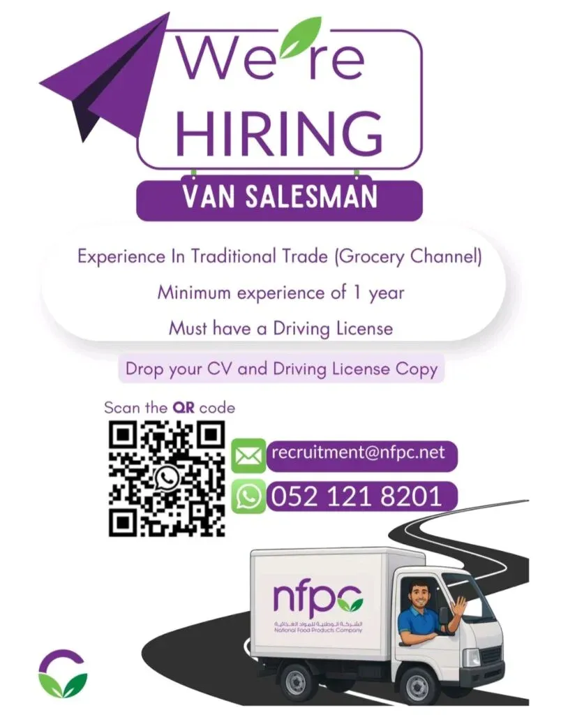 We're Hiring: Van Salesman – Join NFPC Today 2026 1 NFPC