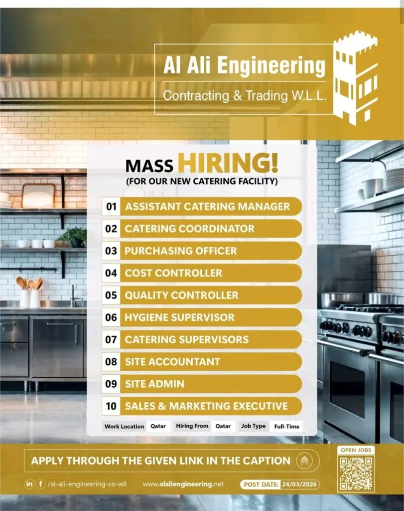 Mass Hiring Alert: Al Ali Engineering Opens New Catering Facility in Qatar 2026 1 Al Ali Engineering Opens