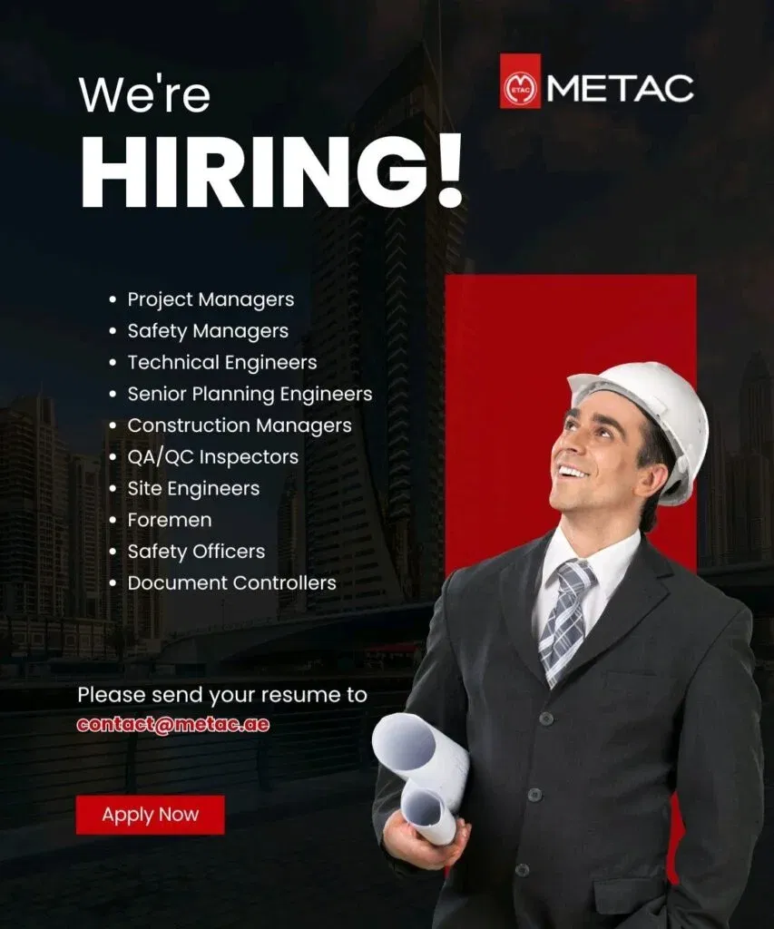 Metac General Contracting is Hiring in Dubai: Multiple Openings for Villa Projects 2026 1 Metac General Contracting Company LLC